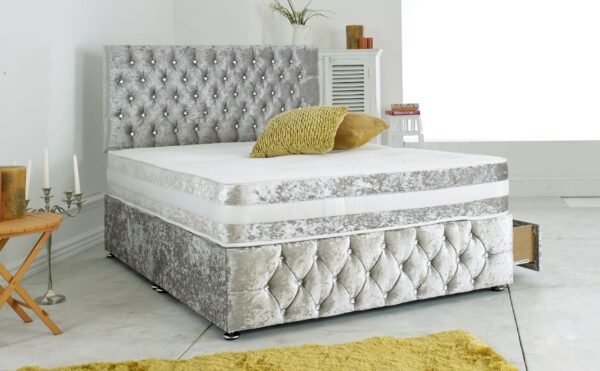 Crushed Velvet Divan Bed